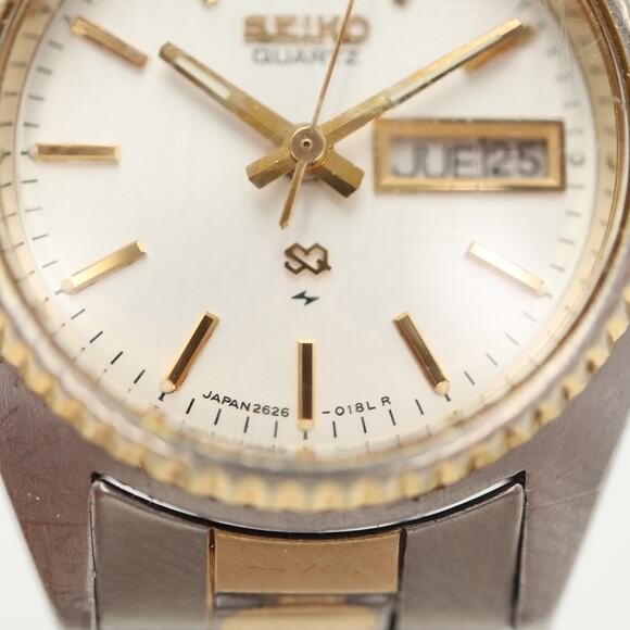 Seiko SQ Presidential Womens Two Tone Day Date Watch 2626-0159 w New Battery - Picture 6 of 16